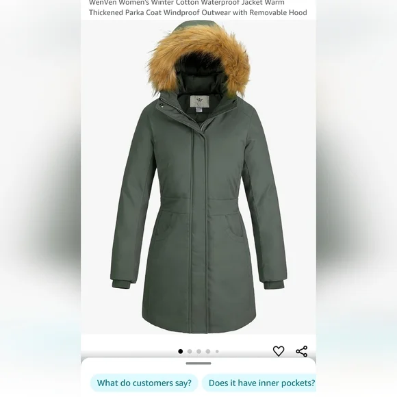 Wenven Ladies Winter Anorak Size XXL Green - Picture 1 of 7